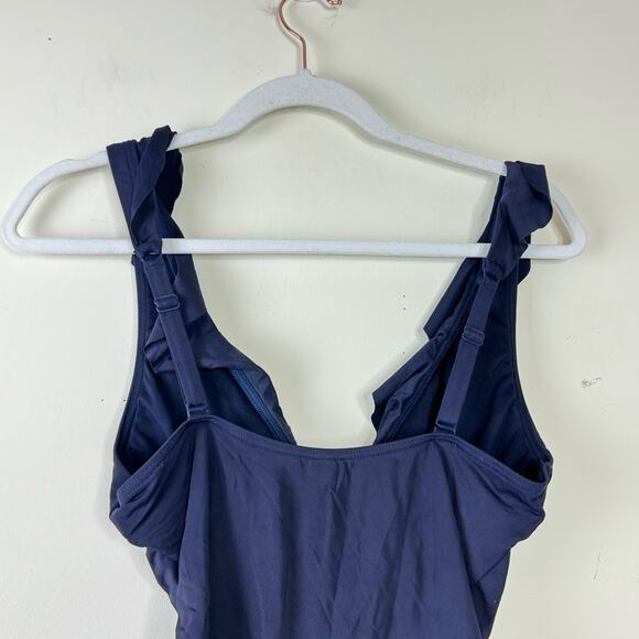 Sea Level Australia Blue Frill One-Piece Swimsuit NWOT Size 8 - Picture 6 of 8